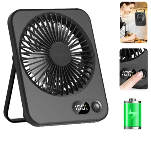 Student Fan Low Noise Desk Fan 180° Tilt USB Charging Dormitory Fan Hangable Adjustable Electronic Fan Rental House