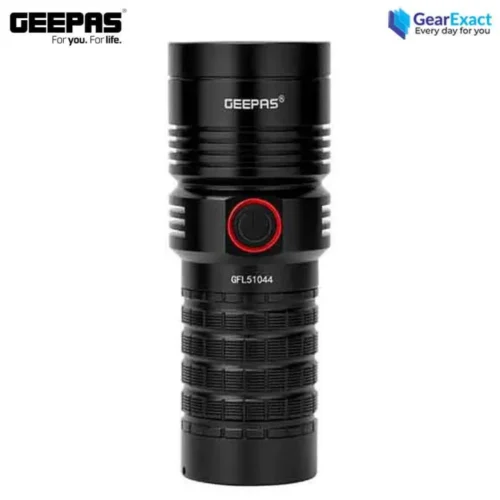 Geepas GFL51044 Rechargeable LED Flashlight And Torch Light With Power Bank