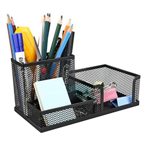 Metal Mesh Desk Organizer Pen & Pencil Holder