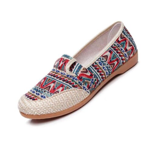 Ethnic Style Soft Sole Casual Shoes for Women, Size 36-40