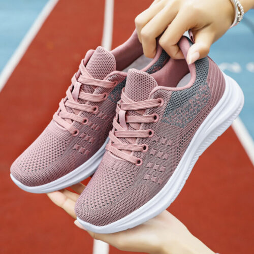 Women's Spring Flying Weave Sneakers Casual Shoes Girls