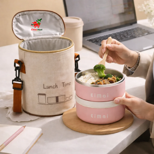 Hot Portable Thermos Lunch Box Set Stackable Bento Box