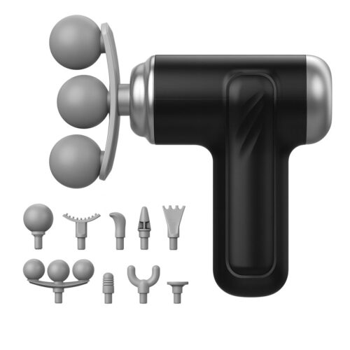 3-Head Fascia Gun – 9 Interchangeable Massage Heads