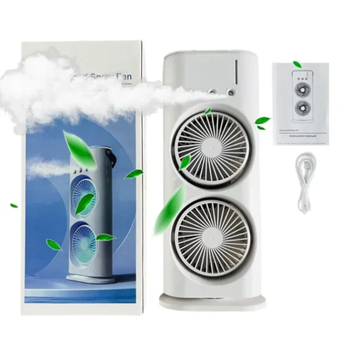 Portable DouBle Spray Cooling Fan