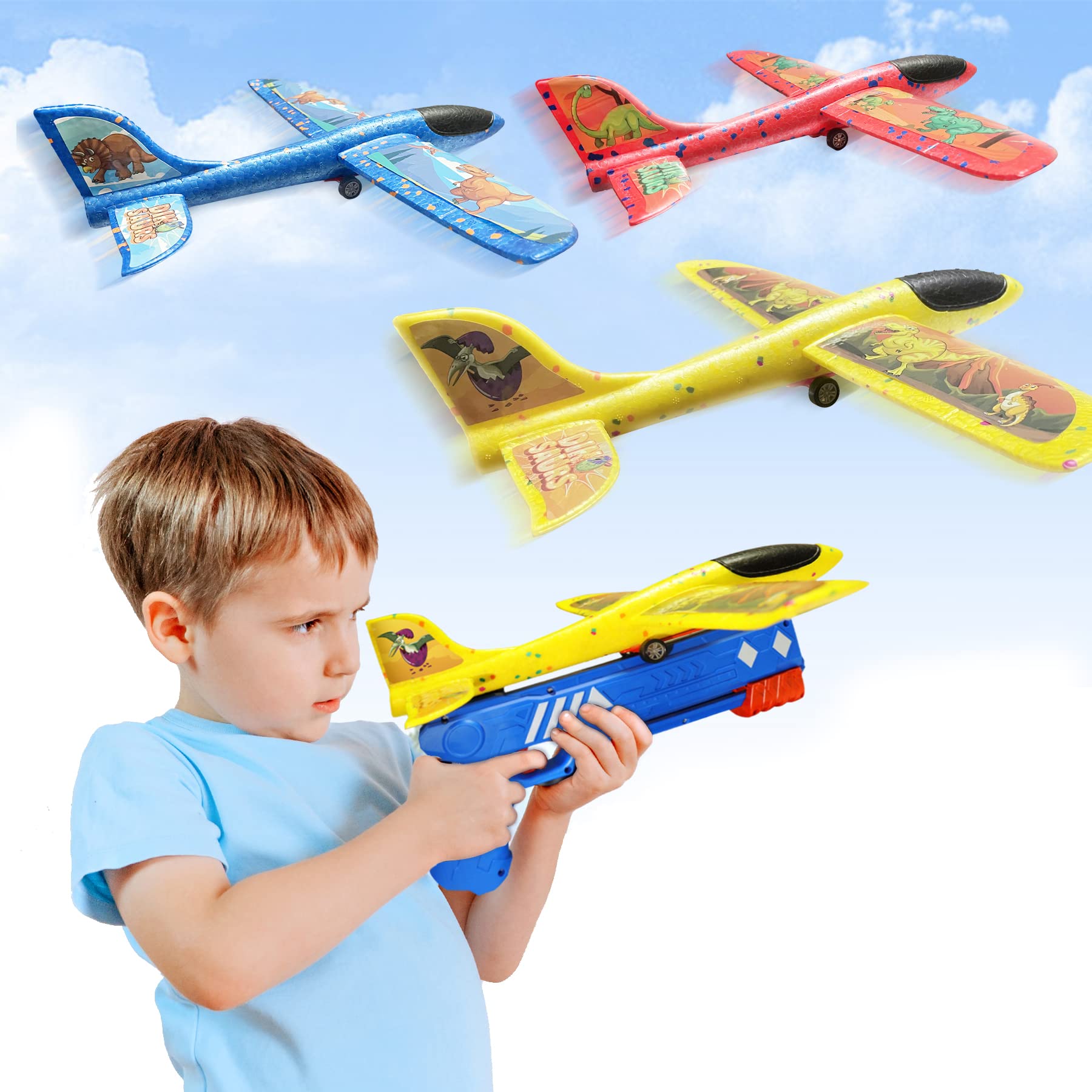 ✈️🎯 Air Battle EVA Foam Glider Airplane Toy – 2 in 1 Hand Throw & Launcher Plane - Image 5