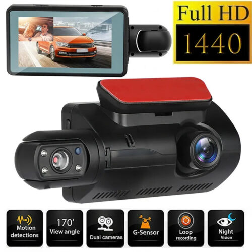 Dual Dash Cam Front & Inside Camera