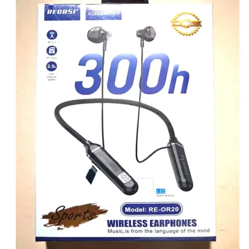 Regrsi RE-OR20 Wireless Neckband – 300H Battery Life