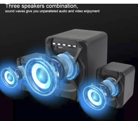 Kisonli U2500BT USB Bluetooth 2.1 Speaker with FM TF AUX Remote Control Black 5W - Image 3