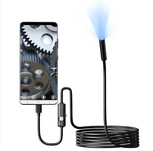 7.0MM TYPE-C Endoscope Camera IP67 Waterproof 6 LEDs Adjustable USB Android Flexible Inspection Borescope Cameras for Phone PC
