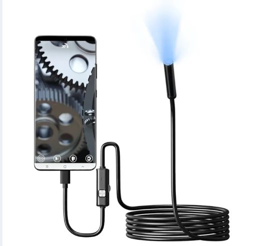 7.0MM TYPE-C Endoscope Camera IP67 Waterproof 6 LEDs Adjustable USB Android Flexible Inspection Borescope Cameras for Phone PC