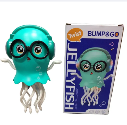 LED Dancing Funny Jellyfish Toy Smart Obstacle Avoidance Interactive Moving Toy Cartoon Electronic Jellyfish Toys for Kids Gift