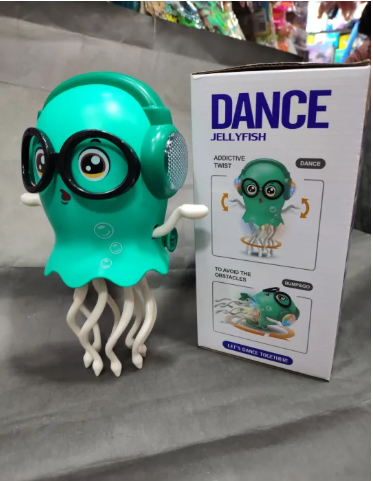 LED Dancing Funny Jellyfish Toy Smart Obstacle Avoidance Interactive Moving Toy Cartoon Electronic Jellyfish Toys for Kids Gift