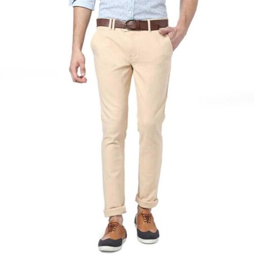 Slim-Fit Chino Gabardine Pants - Cream