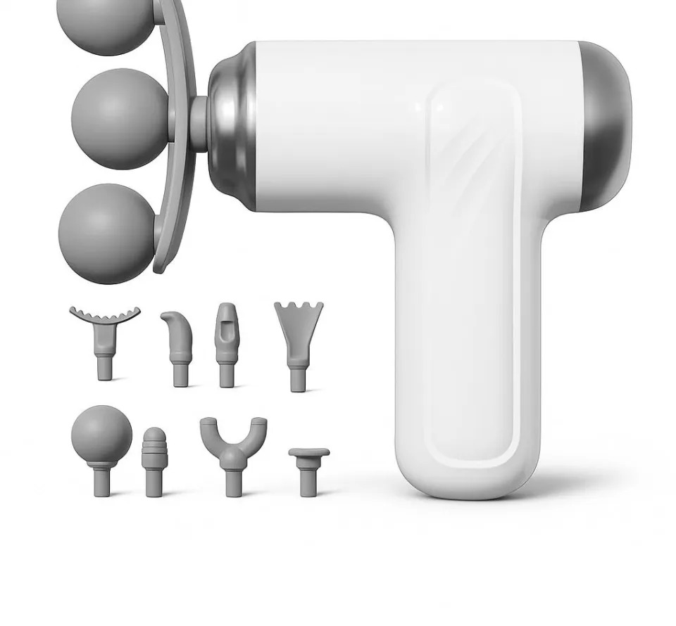 3-Head Fascia Gun – 9 Interchangeable Massage Heads - Image 2