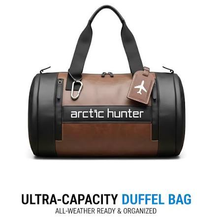PU leather Gym bag With Shoe Compartment