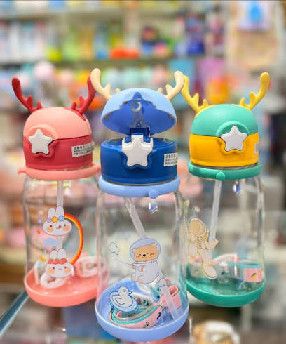 Baby Styling Water Bottle With Straw 550ML