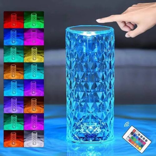 Crystal Diamond Table Lamp – 16 Color Changing LED Light