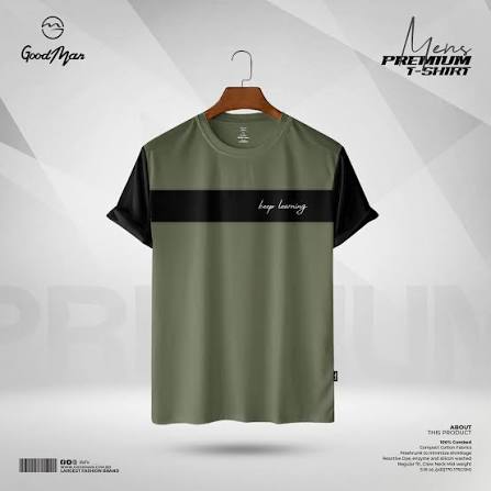 GoodMan Tshirt for Men Summer Cotton Fabric Premium Quality Short Sleeve Style Available Color