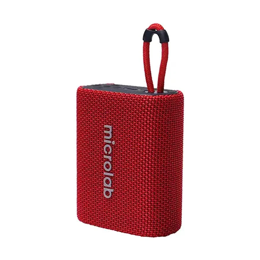 Microlab BP21 Emerald Red Mini Portable Bluetooth Speaker - Image 3
